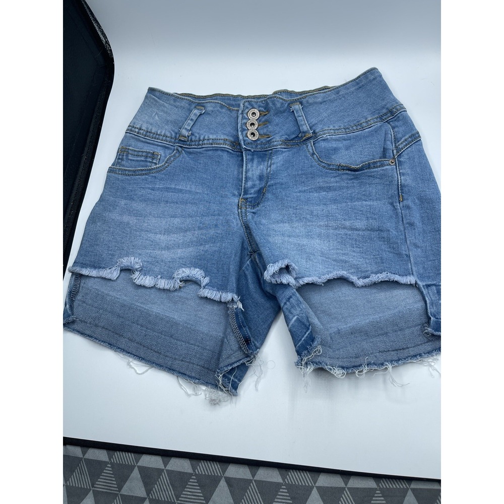 California Vintage Womens Cut-off Denim Shorts Blue Size 3 Juniors Flat Front
